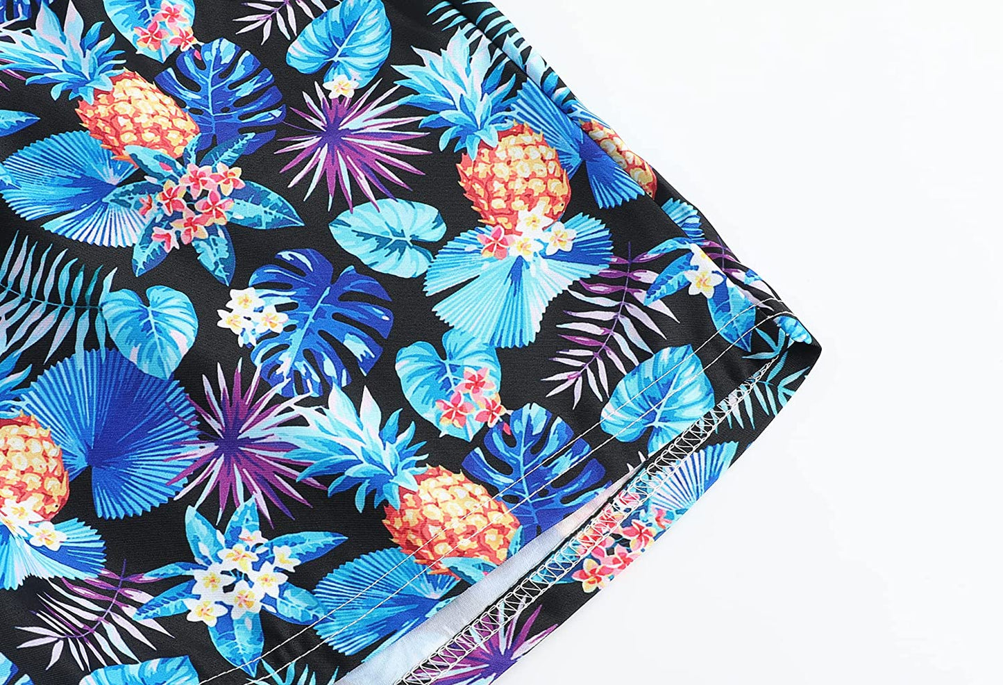 DOOPCCOR Mens Swimming Trunks Quick Dry Beach Hawaiian Shorts with Pockets