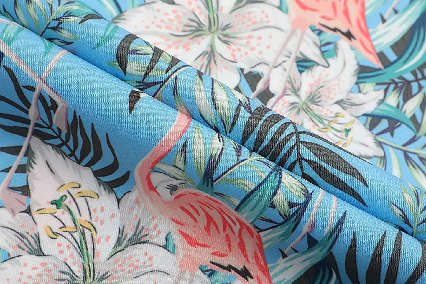 DOOPCCOR Hawaiian Shirt for Men Short Sleeves Printed Button Down Summer Beach Dress Shirts