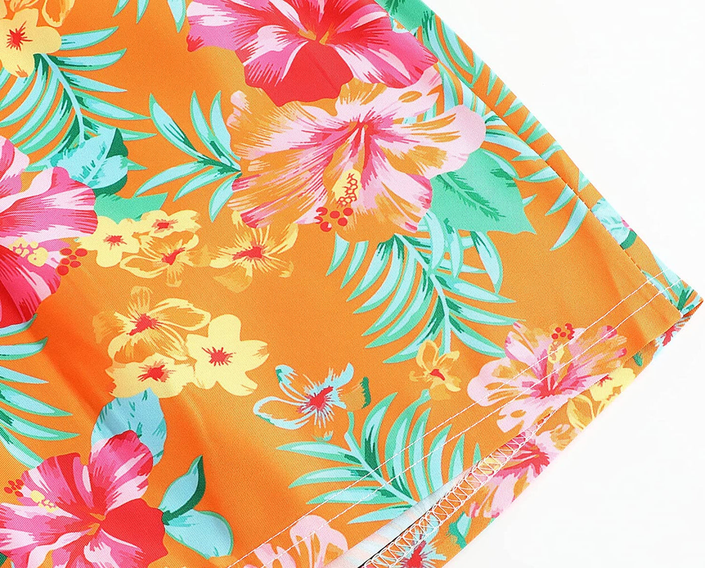 DOOPCCOR Mens Swimming Trunks Quick Dry Beach Hawaiian Shorts with Pockets