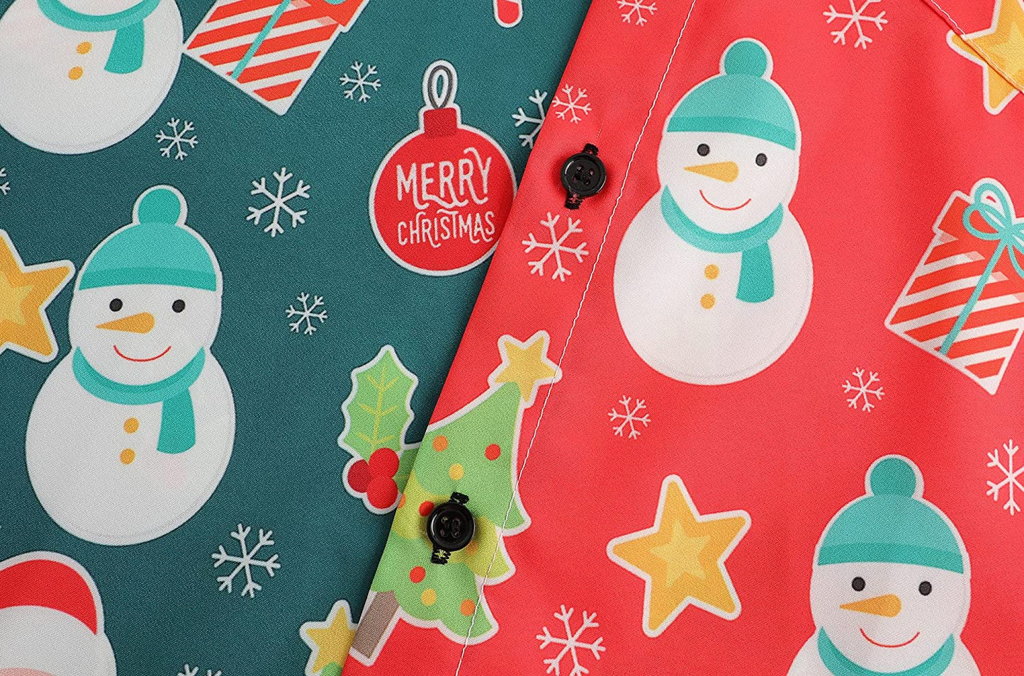 DOOPCCOR Christmas Button Up Hawaiian Shirt