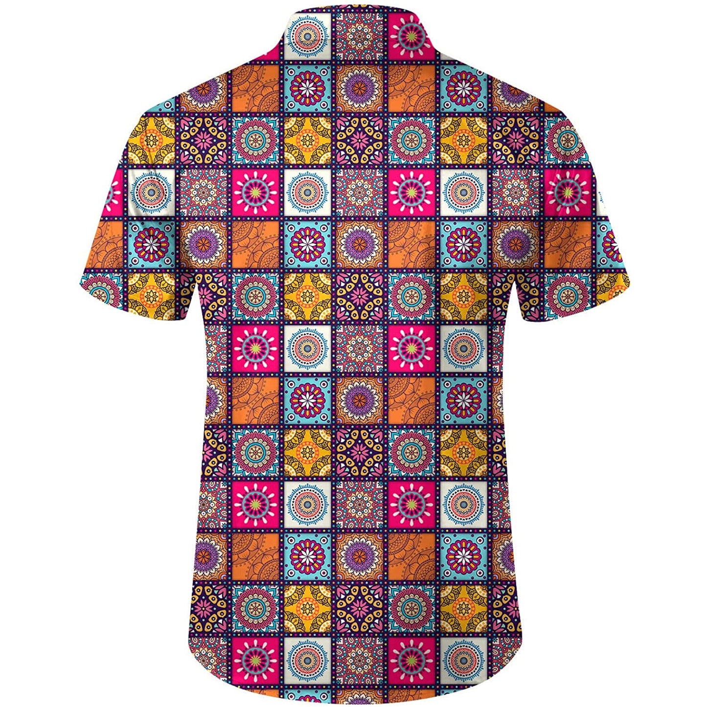Doopccor 80s Colorful Disco Vintage Button-Down Shirt
