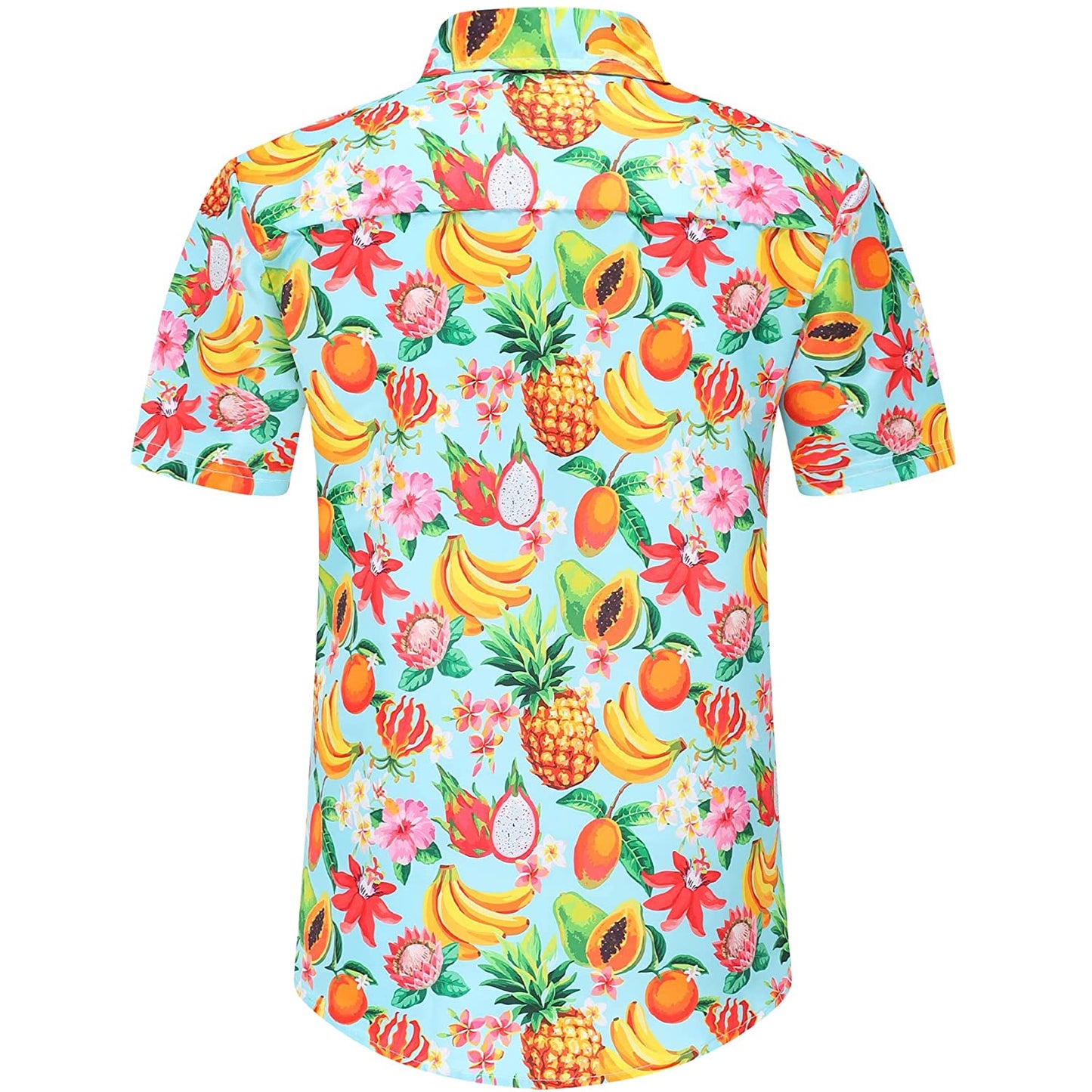 Doopccor Tropical Fruits Floral Hawaiian Shirt
