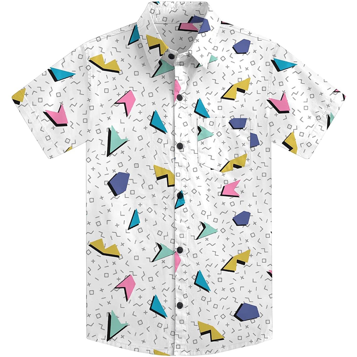 Doopccor 80s White Vintage Button-Down Shirt