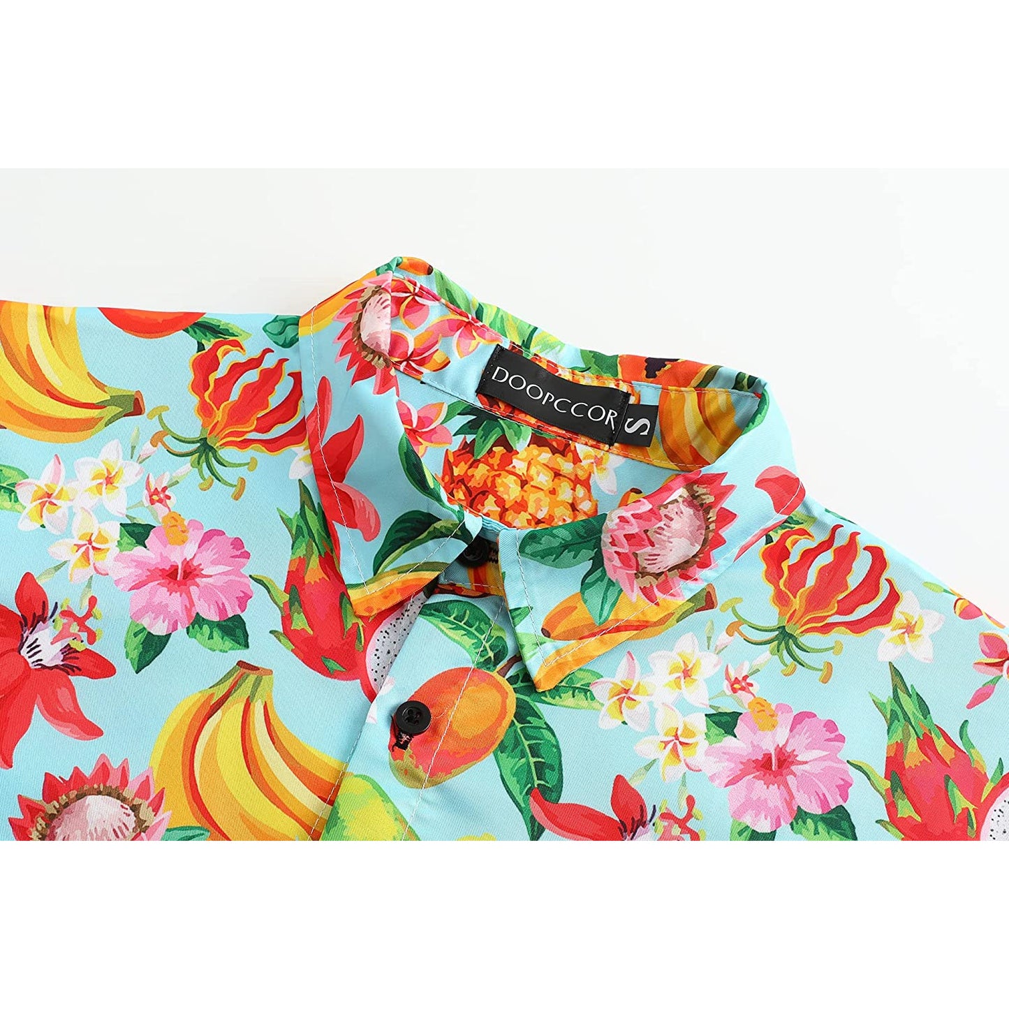 Doopccor Tropical Fruits Floral Hawaiian Shirt