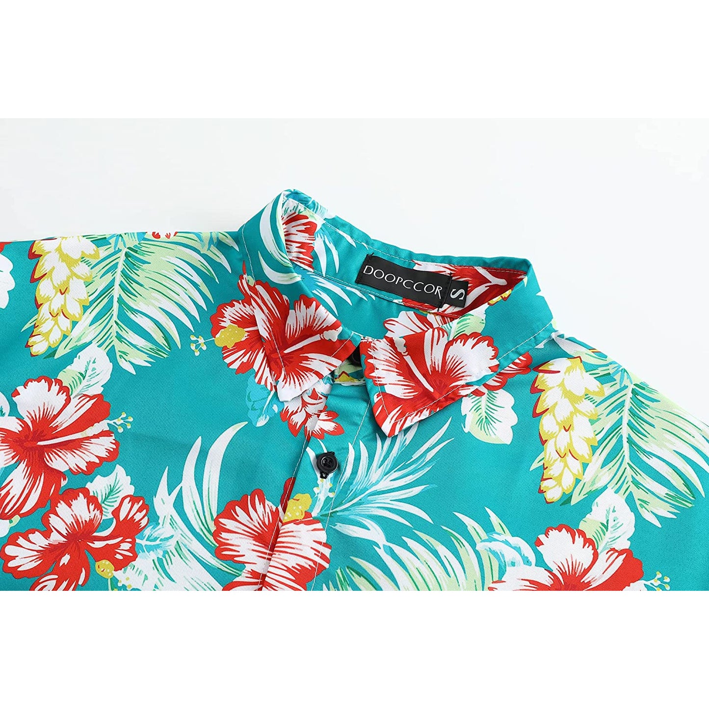 Tropical Flowers Blue Floral Hawaiian Shirt