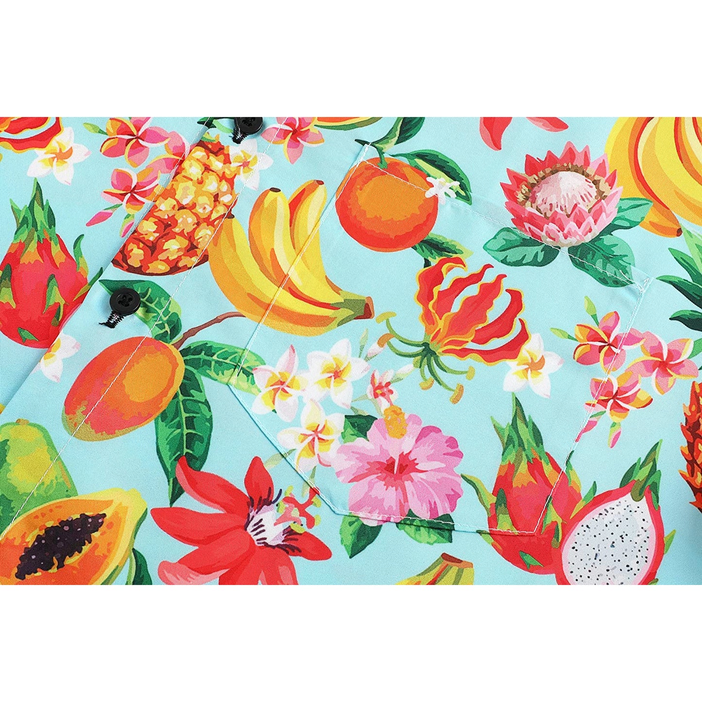 Doopccor Tropical Fruits Floral Hawaiian Shirt