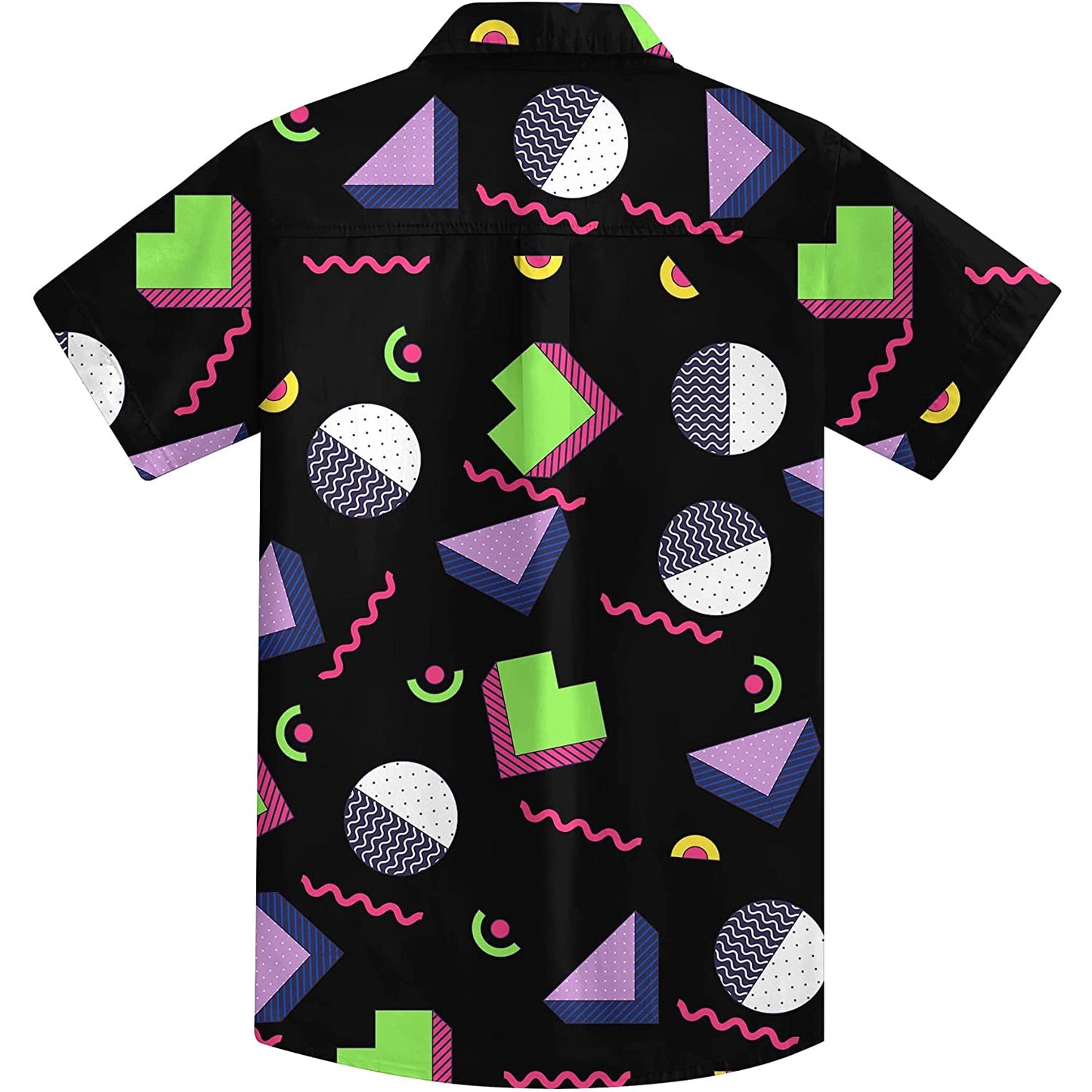 Doopccor 80s Black Disco Vintage Button-Down Shirt