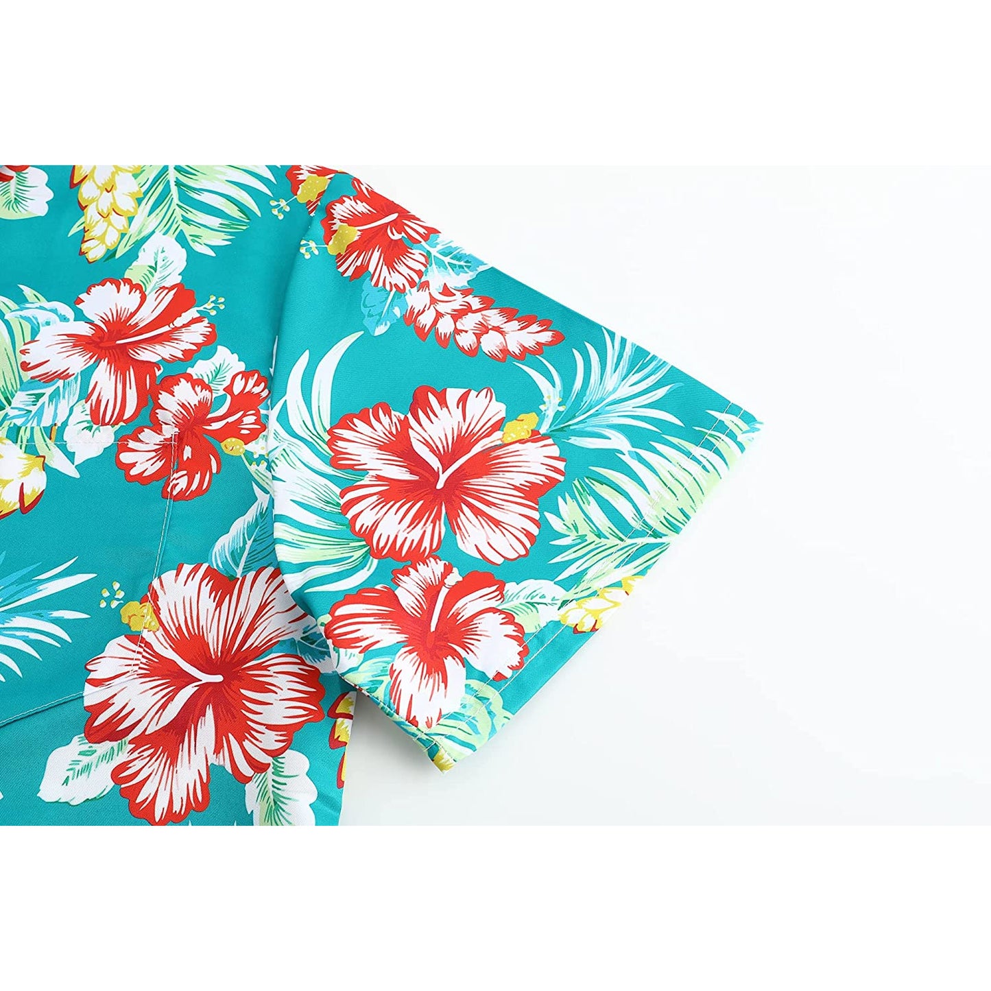 Tropical Flowers Blue Floral Hawaiian Shirt