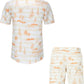 DOOPCCOR Hawaiian Shirt for Men Flower Casual Button Down Short Sleeve Hawaiian Shirt Suits
