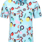 DOOPCCOR Hawaiian Shirt for Men Flower Casual Button Down Short Sleeve Hawaiian Shirt Suits