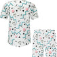 DOOPCCOR Hawaiian Shirt for Men Flower Casual Button Down Short Sleeve Hawaiian Shirt Suits