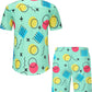 DOOPCCOR Hawaiian Shirt for Men Flower Casual Button Down Short Sleeve Hawaiian Shirt Suits
