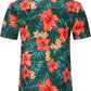 DOOPCCOR Hawaiian Shirt for Men Flower Casual Button Down Short Sleeve Hawaiian Shirt Suits