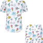 DOOPCCOR Hawaiian Shirt for Men Flower Casual Button Down Short Sleeve Hawaiian Shirt Suits