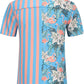 DOOPCCOR Hawaiian Shirt for Men Short Sleeves Printed Button Down Summer Beach Dress Shirts