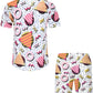 DOOPCCOR Hawaiian Shirt for Men Flower Casual Button Down Short Sleeve Hawaiian Shirt Suits