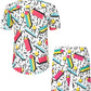 DOOPCCOR Hawaiian Shirt for Men Flower Casual Button Down Short Sleeve Hawaiian Shirt Suits