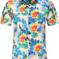 DOOPCCOR Hawaiian Shirt for Men Flower Casual Button Down Short Sleeve Hawaiian Shirt Suits