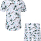 DOOPCCOR Hawaiian Shirt for Men Flower Casual Button Down Short Sleeve Hawaiian Shirt Suits