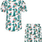 DOOPCCOR Hawaiian Shirt for Men Flower Casual Button Down Short Sleeve Hawaiian Shirt Suits