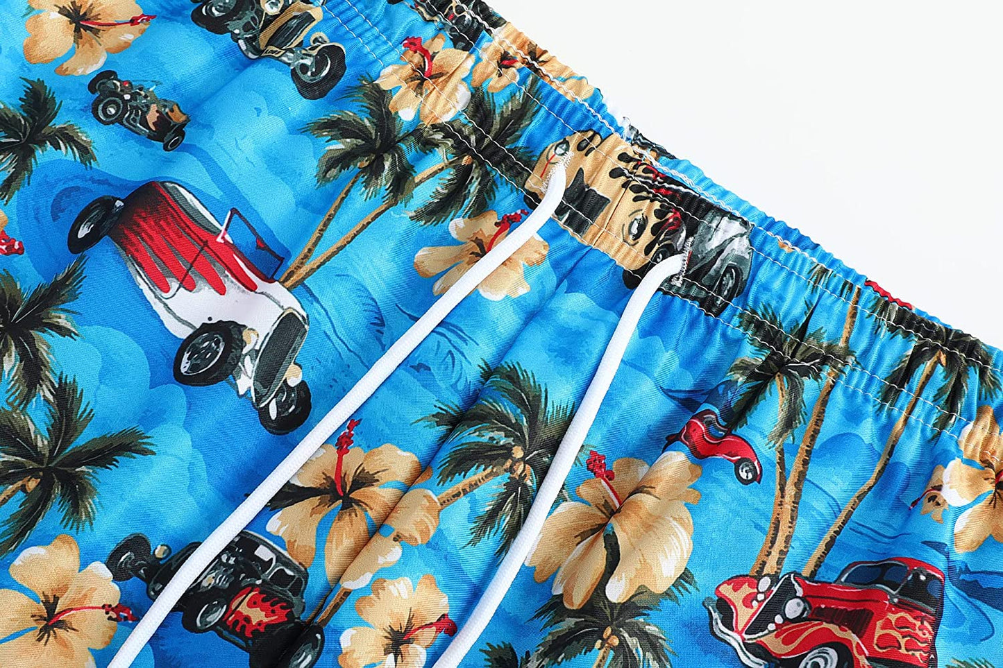 DOOPCCOR Mens Swimming Trunks Quick Dry Beach Hawaiian Shorts with Pockets