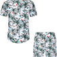 DOOPCCOR Hawaiian Shirt for Men Flower Casual Button Down Short Sleeve Hawaiian Shirt Suits