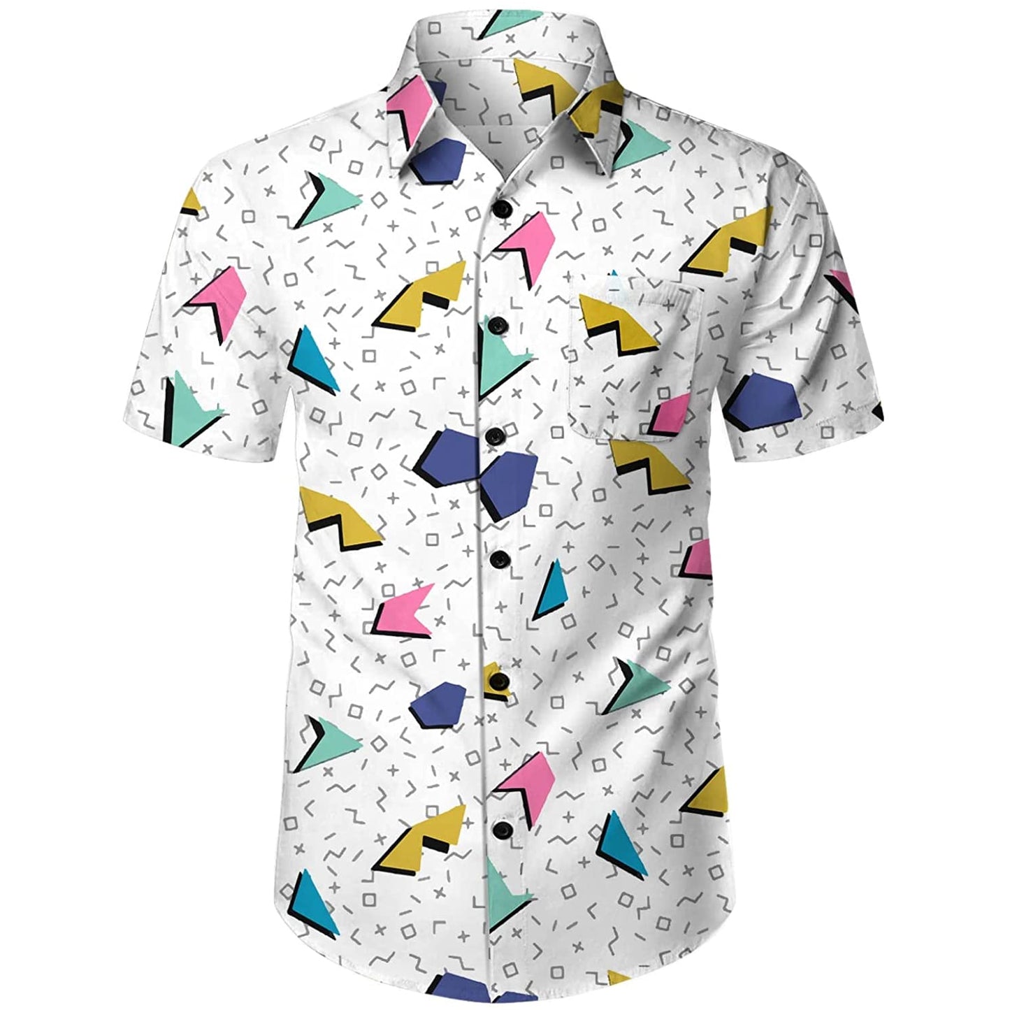 Doopccor 80s White Vintage Button-Down Shirt
