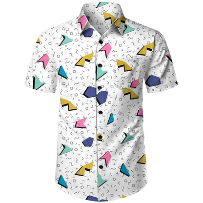 Doopccor 80s White Vintage Button-Down Shirt