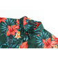 Red Flowers Green Floral Hawaiian Shirt