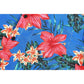 Red Flowers Blue Floral Hawaiian Shirt