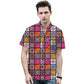 Doopccor 80s Colorful Disco Vintage Button-Down Shirt
