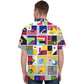 Doopccor 80s Colorful Disco Vintage Button-Down Shirt