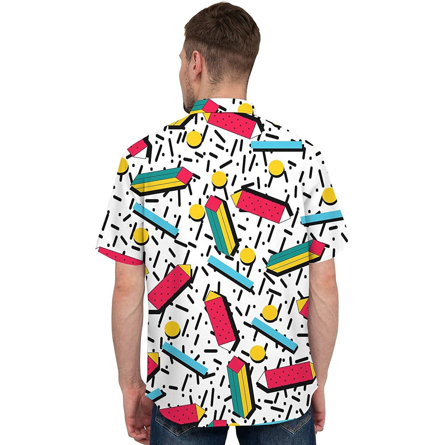 Doopccor 80s White Vintage Button-Down Shirts
