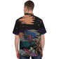 Doopccor 80s Brown Palm Tree Vintage Button-Down Hawaiian Shirt